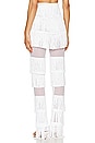 view 3 of 4 Spliced Boot Pant With Fringe in Snow White