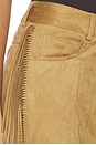 view 6 of 6 Fringe Spat Jeans in Camel