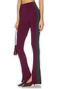 view 1 of 7 Side Stripe Spat Legging in Plum & Dark Emerald
