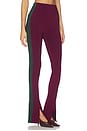 view 3 of 7 Side Stripe Spat Legging in Plum & Dark Emerald