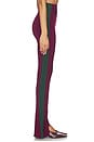 view 4 of 7 Side Stripe Spat Legging in Plum & Dark Emerald