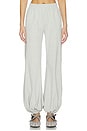view 1 of 6 Boyfriend Puff Jog Pant in Light Heather Grey