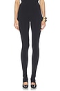 view 2 of 7 Legging With Footie Without Waistband in Black