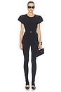 view 7 of 7 Legging With Footie Without Waistband in Black