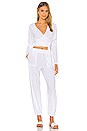 view 4 of 4 Boyfriend Puff Jog Pant in White
