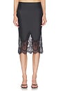 view 1 of 6 Bias Half Slip Skirt With Lace in Black
