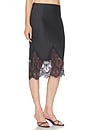 view 2 of 6 Bias Half Slip Skirt With Lace in Black