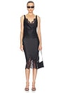 view 5 of 6 Bias Half Slip Skirt With Lace in Black