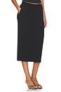 view 2 of 6 Flat Front Straight Skirt in Black