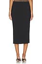 view 5 of 6 Flat Front Straight Skirt in Black