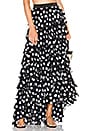view 1 of 4 Ruffle Skirt in Black & White Dot