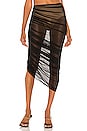 view 1 of 4 Diana Long Skirt in Black Mesh & Nude