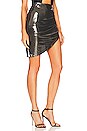 view 2 of 5 Side Drape Mini Skirt in Gunmetal
