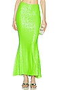 view 1 of 5 Sequin Obie Skirt in Neon Green