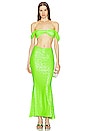 view 4 of 5 Sequin Obie Skirt in Neon Green