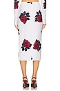 view 4 of 6 Straight Skirt in Red Rose