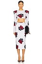view 5 of 6 Straight Skirt in Red Rose