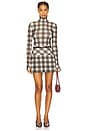 view 5 of 6 Pleated Mini Skirt in Bark Box Plaid