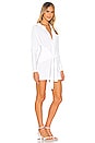 view 2 of 3 Tie Front NK Shirt Romper in White