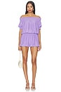 view 1 of 3 Short Sleeve Peasant Puff Jumpshort in Lavender