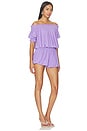 view 2 of 3 Short Sleeve Peasant Puff Jumpshort in Lavender
