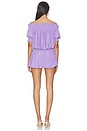 view 3 of 3 Short Sleeve Peasant Puff Jumpshort in Lavender