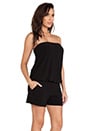 view 2 of 5 KAMALIKULTURE Strapless Romper in Solid Black