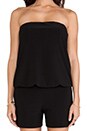 view 5 of 5 KAMALIKULTURE Strapless Romper in Solid Black