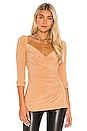 view 2 of 5 X REVOLVE Long Sleeve Sweetheart Side Drape Top in Nude