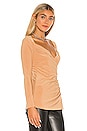 view 3 of 5 X REVOLVE Long Sleeve Sweetheart Side Drape Top in Nude