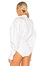 view 4 of 5 Oversized Boyfriend Shirt Bodysuit in White