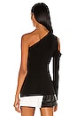 view 3 of 4 One Shoulder One Sleeve Top in Black