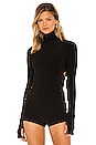 view 2 of 5 Long Sleeve Alligator Turtle Bodysuit in Black