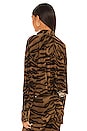 view 3 of 4 Cropped Oversized Boyfriend NK Shirt in Brown Tiger