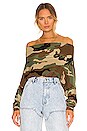 view 1 of 6 Drop Shoulder All In One Cropped Top in Camo