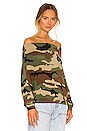 view 4 of 6 Drop Shoulder All In One Cropped Top in Camo