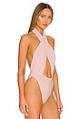 view 3 of 5 Cross Halter Bodysuit in Blush