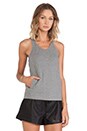 view 2 of 4 Racer Tank in Dark Grey