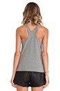 view 3 of 4 Racer Tank in Dark Grey