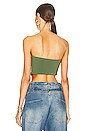 view 3 of 4 Strapless Cropped Top in Celadon