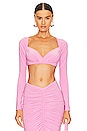 view 1 of 4 Cropped Sweetheart Top in Candy Pink