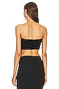 view 3 of 4 Strapless Cropped Top in Black