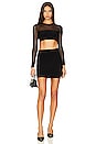 view 4 of 4 X Revolve Crewneck Banded Midriff Top in Black/black Mesh