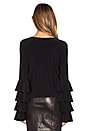 view 3 of 4 Ruffle Tee in Black