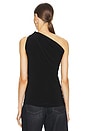 view 3 of 4 One Shoulder Peasant Top in Black