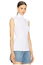 view 2 of 4 Slim Fit Sleeveless Turtleneck Top in Snow White