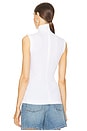 view 3 of 4 Slim Fit Sleeveless Turtleneck Top in Snow White