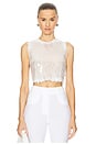 view 1 of 5 Sleeveless Cropped Top in Clear