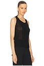 view 2 of 4 Scoop Neck Tank Crochet Top in Black