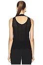 view 3 of 4 Scoop Neck Tank Crochet Top in Black